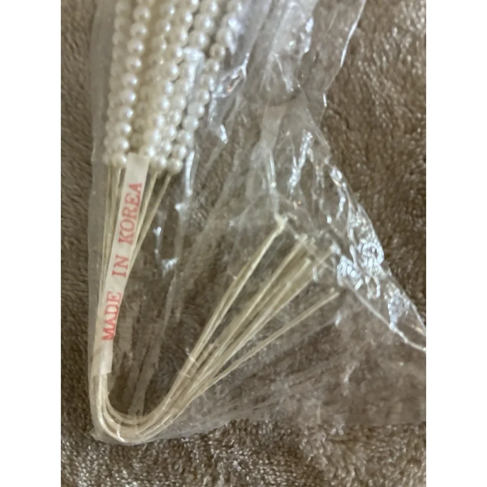 Floral Arrangements White Pearl 12 Pc Event Decorations Korea Vintage
